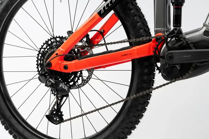 Haibike Allmtn 4 eMountain Bike in Silver/Red/Black Glossy-4