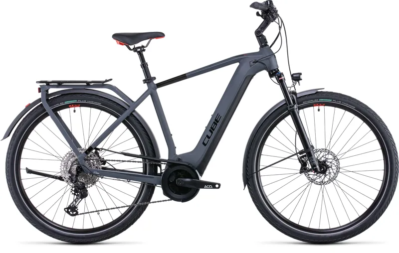 Cube Touring Hybrid EXC 500 Electric Bike in Grey