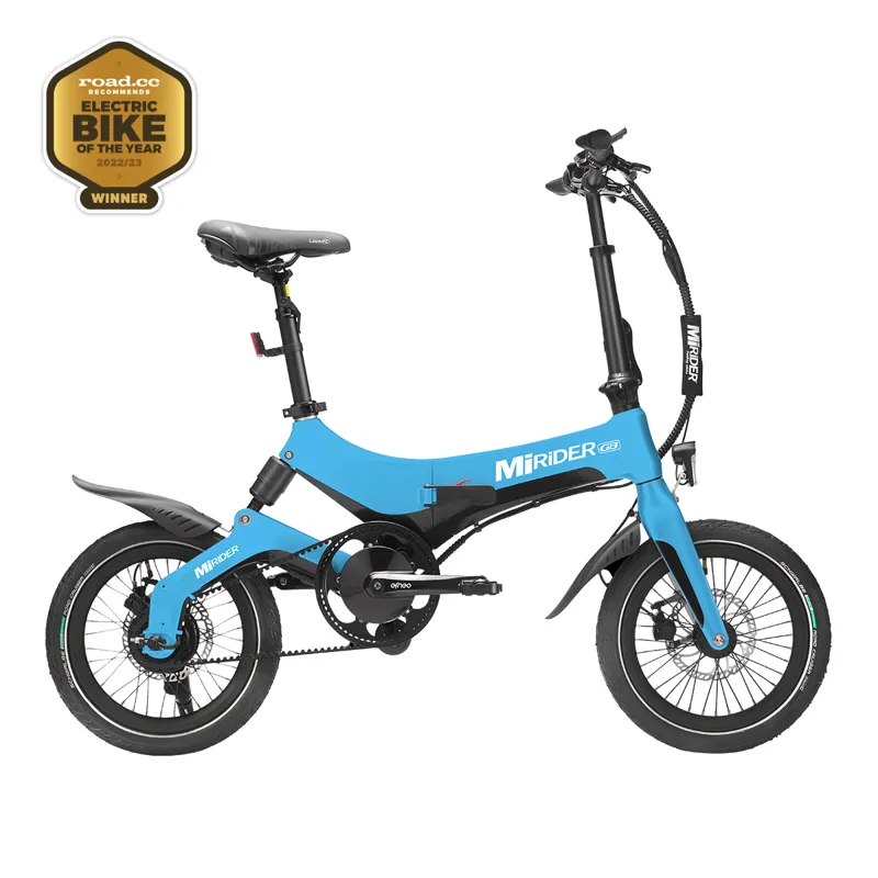 MiRiDER One GB3 16 Folding E-Bike In Azure Blue-1