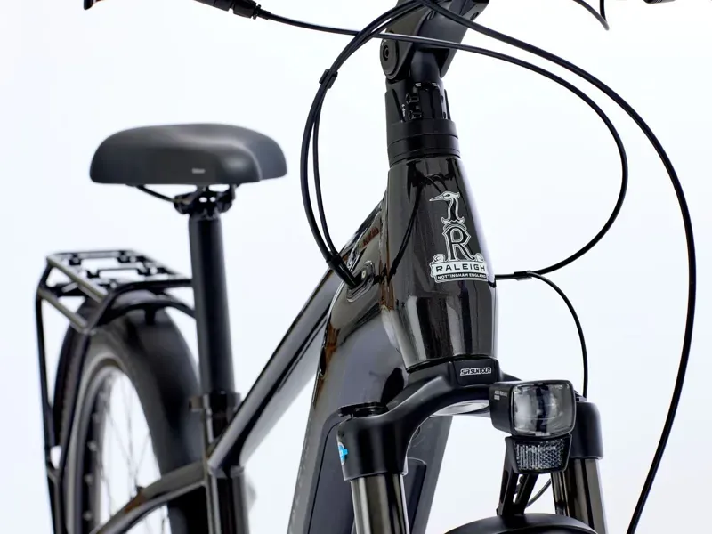 Raleigh Novus Crossbar Derailleur Gear E-Bike in Black-1